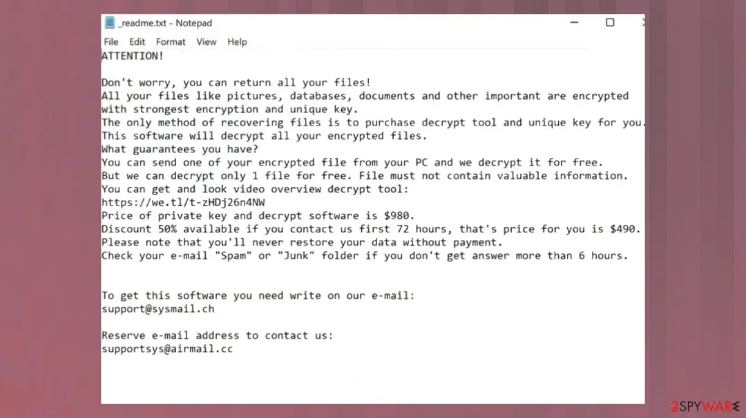 Screenshot of Uigd ransomware: screenshot