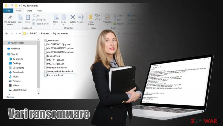 Vari ransomware: file locking virus malware