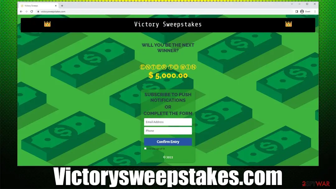 Victorysweepstakes.com: victorysweepstakes com scam