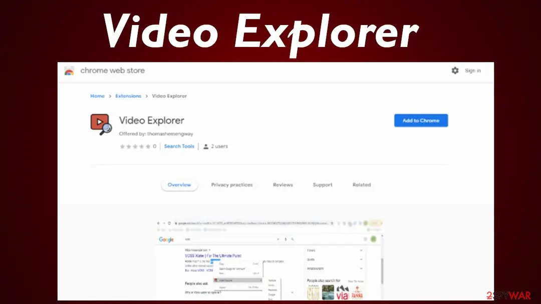Video Explorer: browser hijacker