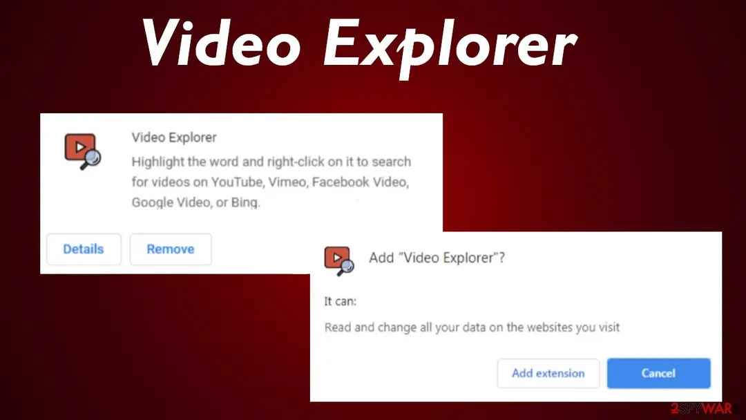 Screenshot of Video Explorer: virus