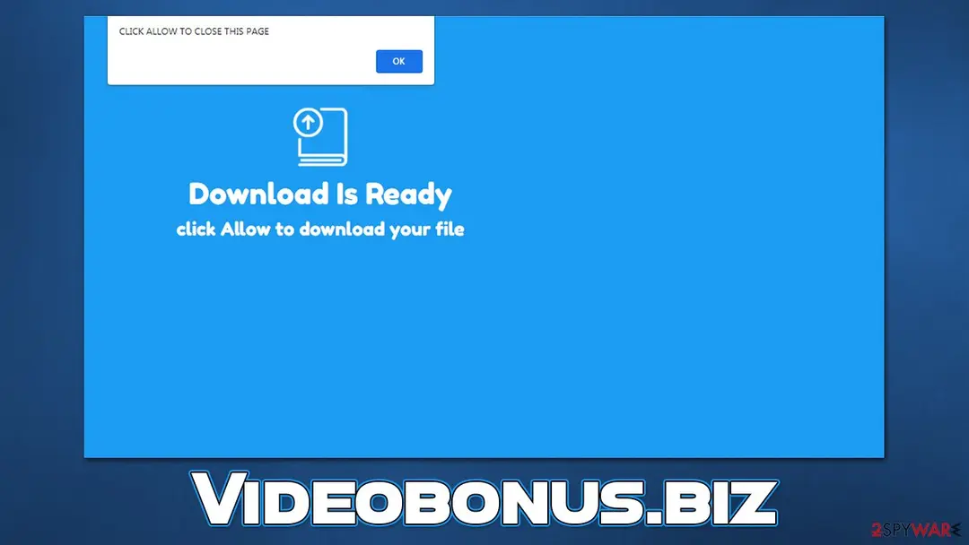 Videobonus.biz: videobonus biz push notification virus
