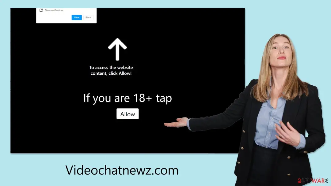 Videochatnewz.com: videochatnewz com push notification virus