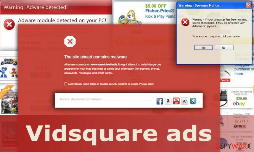Screenshot of Vidsquare: ads