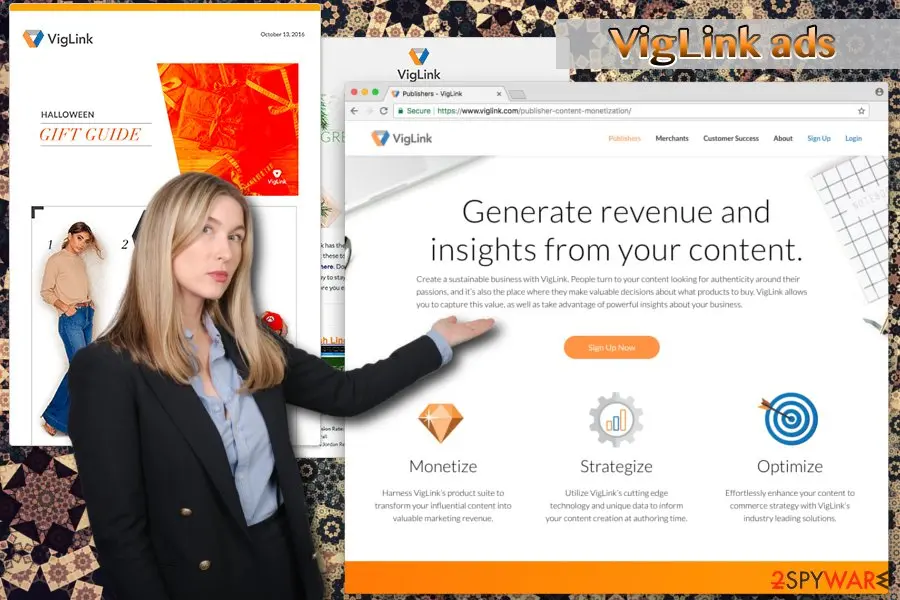 Screenshot of VigLink: adware