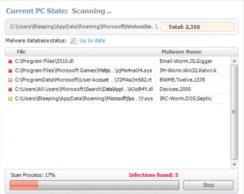 Vista Smart Security: screenshot
