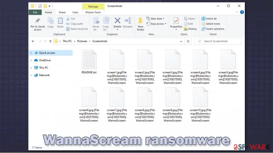 WannaScream ransomware, WannaScream file virus: wannascream ransomware encrypted files