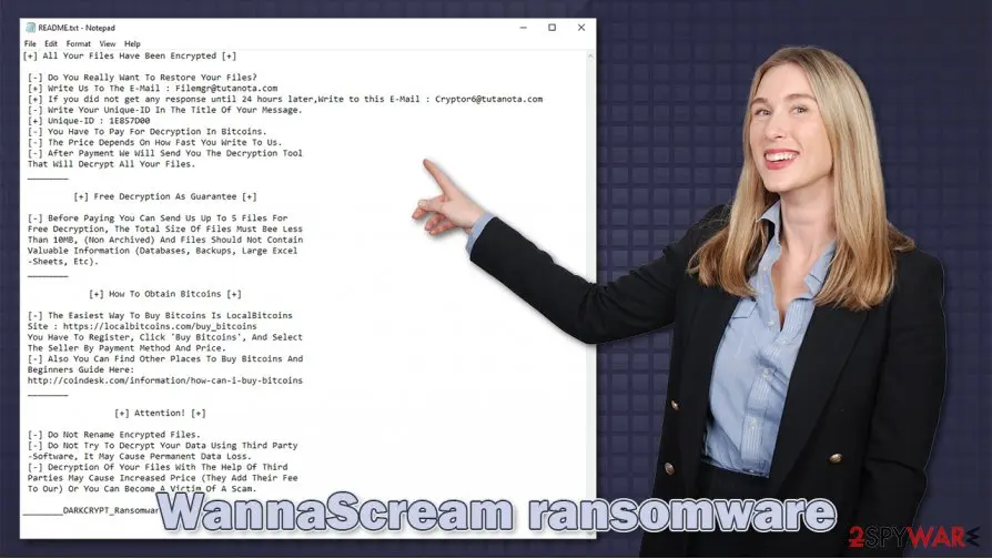 WannaScream ransomware, WannaScream file virus: wannascream ransomware malware asks ransom
