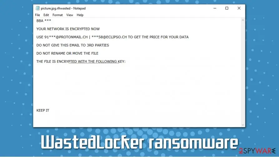 WastedLocker: ransomware file locking virus