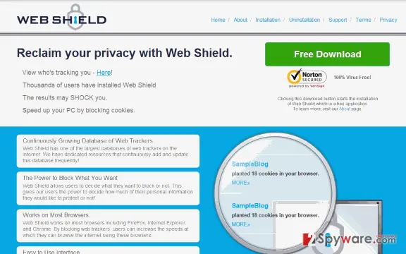 Web Shield" adware: web shield