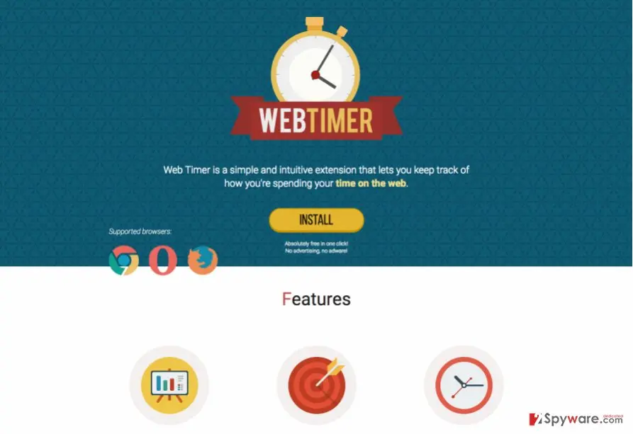 Web Timer ads: web timer virus official website