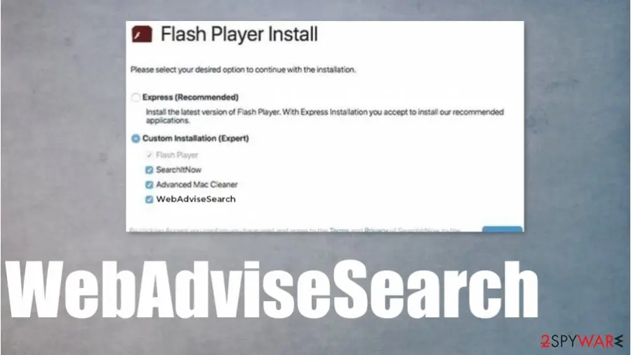 Screenshot of WebAdviseSearch: pup