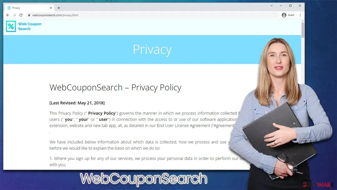 WebCouponSearch: browser hijacker virus
