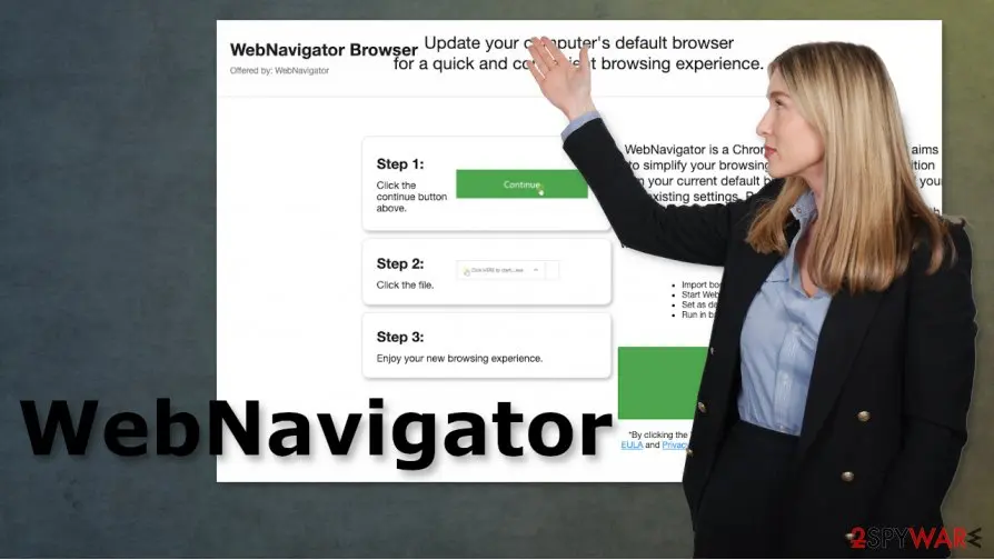 Screenshot of WebNavigatorBrowser: virus