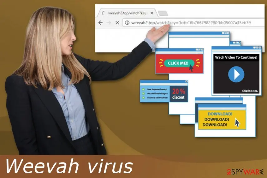Screenshot of Weevah virus: redirect