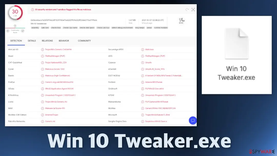Win 10 Tweaker: exe