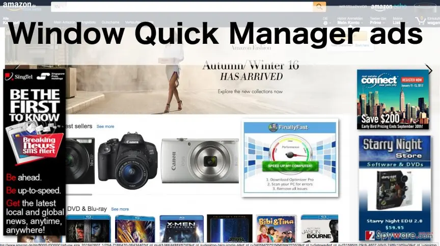 Window Quick Manager ads: window quick manager adware ads example