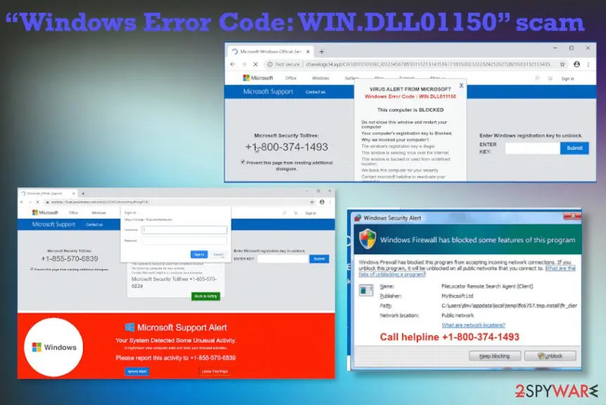 Windows Error Code: WIN.DLL01150" scam: windows errorcodewin dll01150 virus