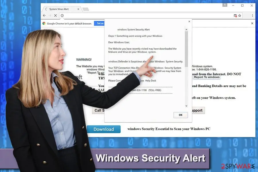 Windows Security Alert: pop up virus