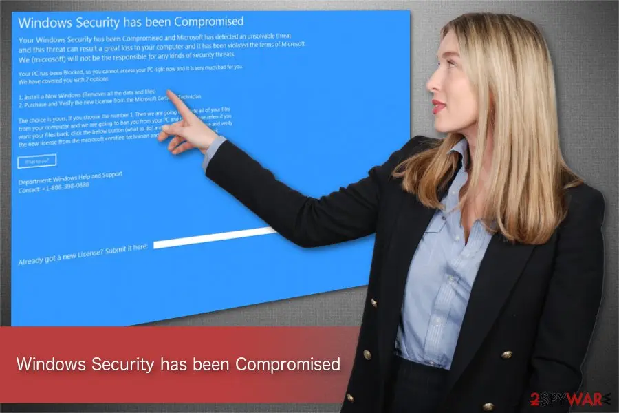 Windows Security has been Compromised: virus message