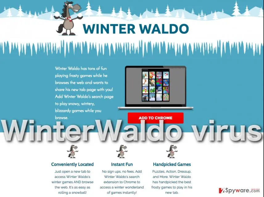 WinterWaldo.com virus: winterwaldo virus screenshot