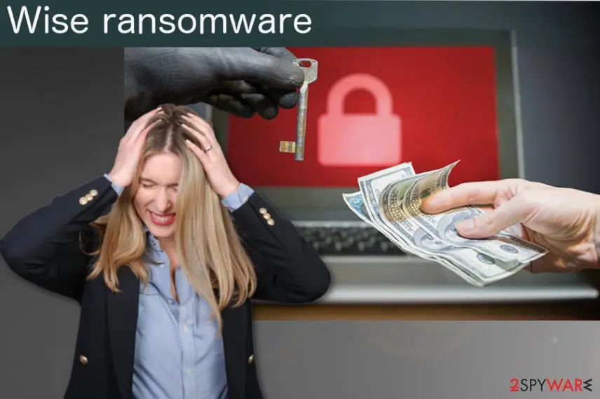 Screenshot of Wise ransomware: virus