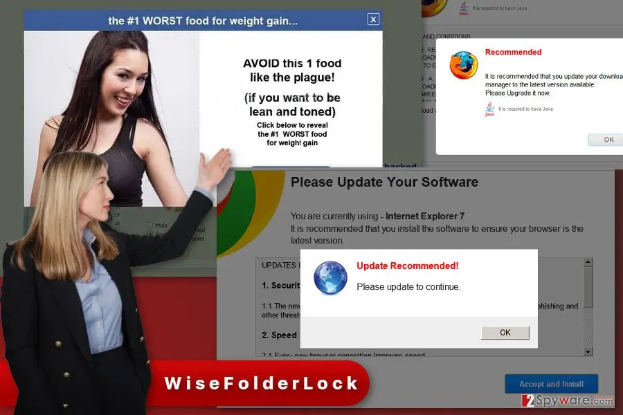 Screenshot of WiseFolderLock ads: screenshot