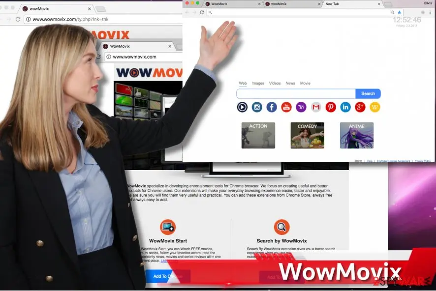 Screenshot of WowMovix: virus