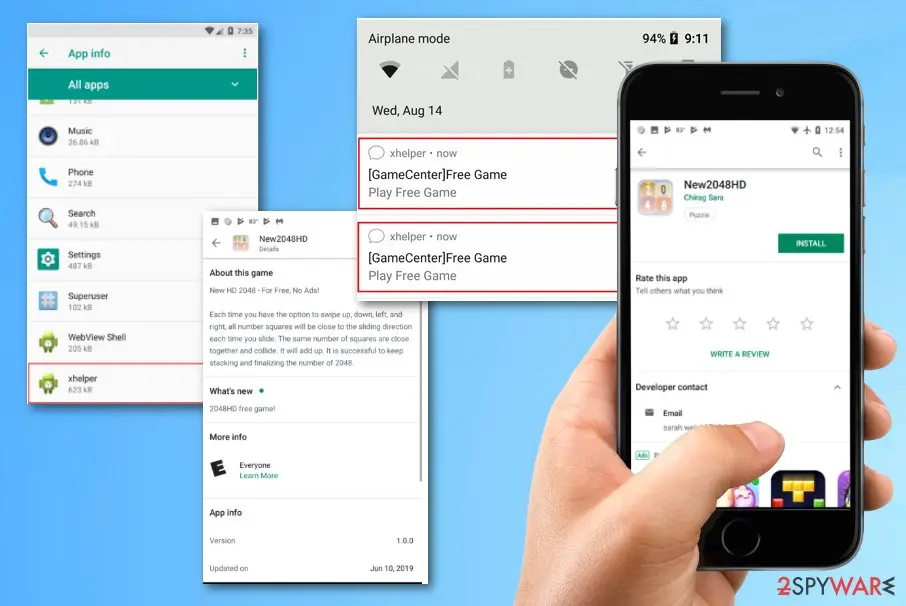Screenshot of xHelper: android malware