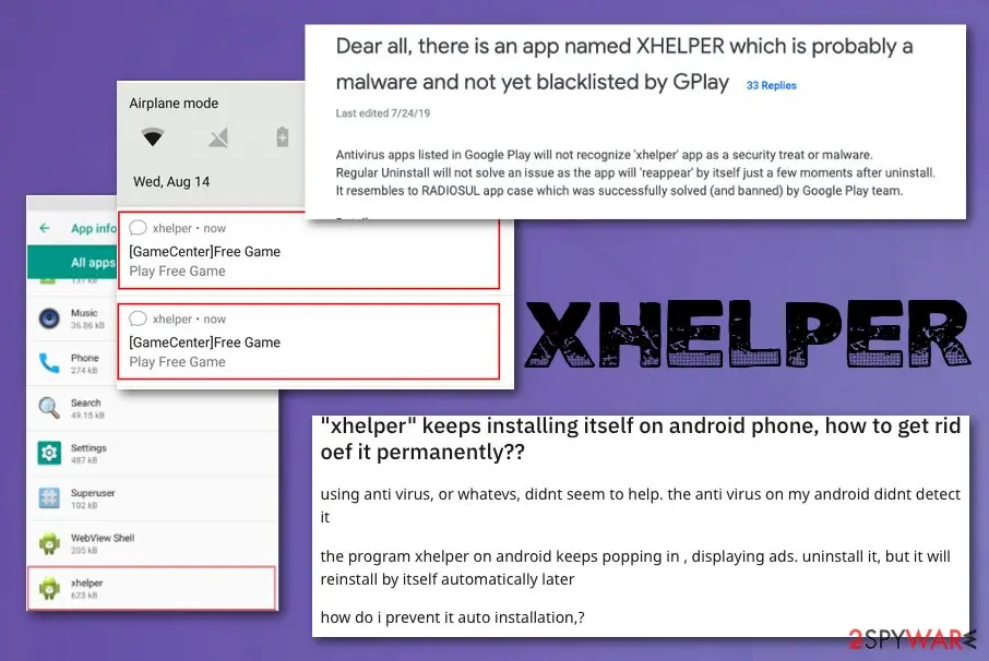 Screenshot of xHelper: malware