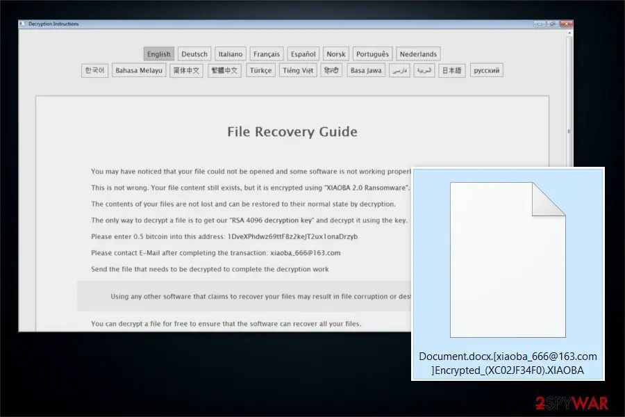 XiaoBa 2.0: xiaoba 2 0 ransomware is the new version