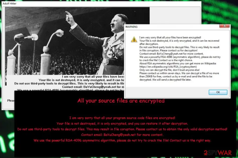 XiaoBa ransomware virus: xiaoba adolfhitler ransomware virus