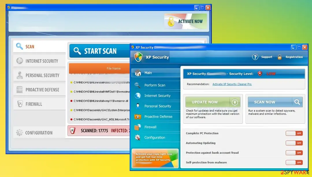 XP Security Tool: screenshot
