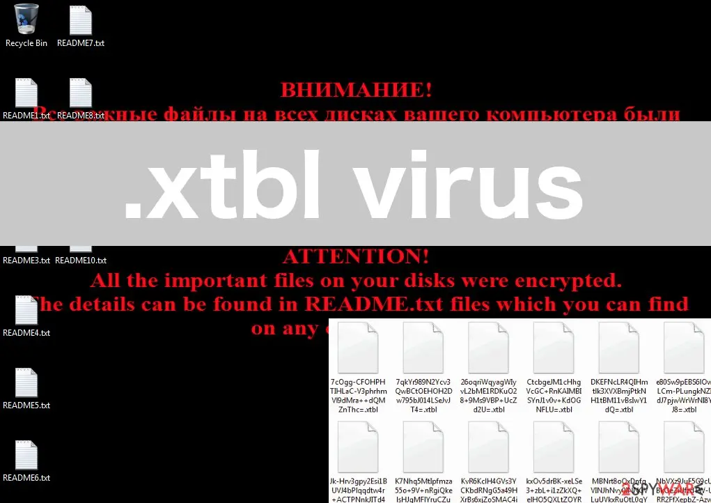 XTBL virus: ransomware example