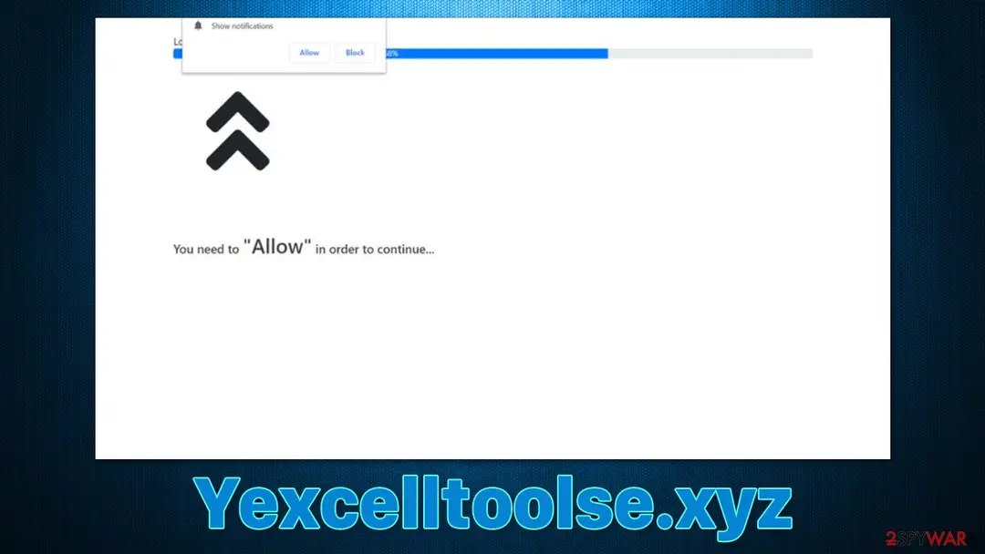 Yexcelltoolse.xyz: yexcelltoolse xyz push notification virus
