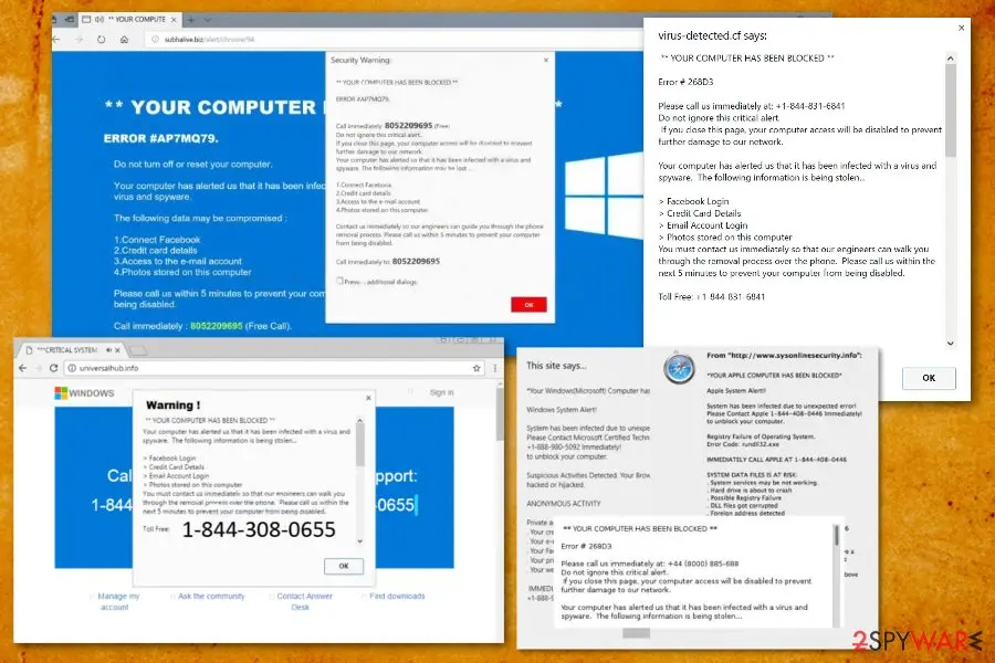 Your Computer Has Been Blocked: tech support scam
