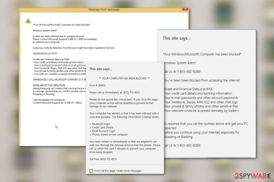 Your Windows: microsoft computer has been blocked virus 1