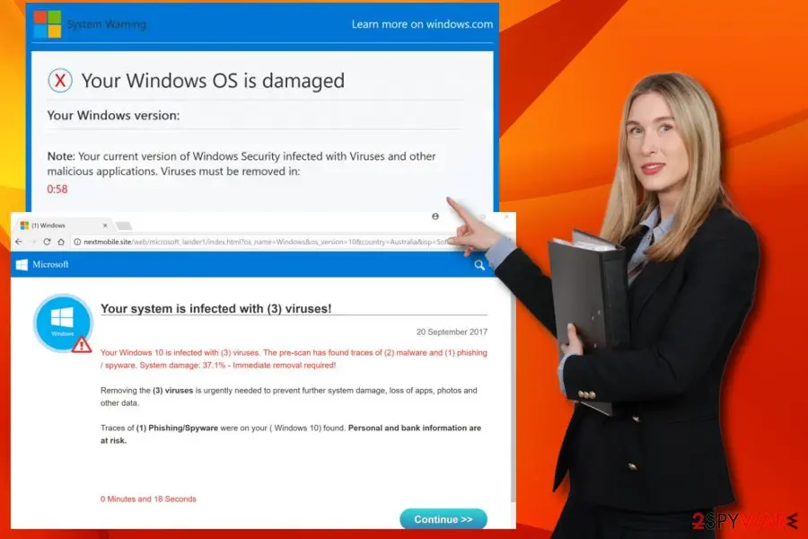 Your Windows OS is damaged: adware