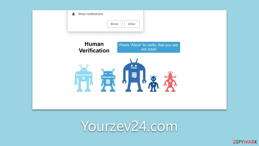 Yourzev24.com: yourzev24 com push notification virus