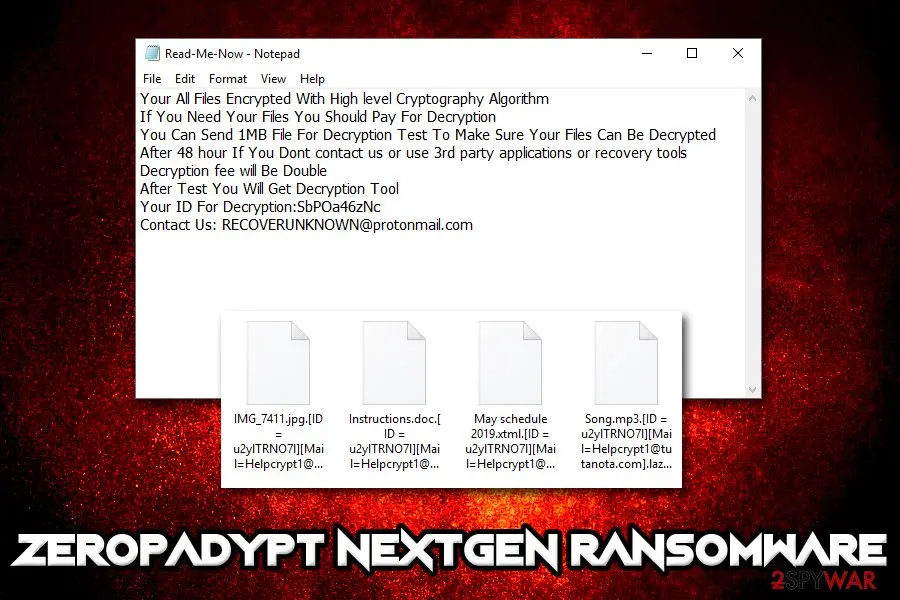 Zeropadypt NextGen: ransomware appends lazarus limbo file extensions