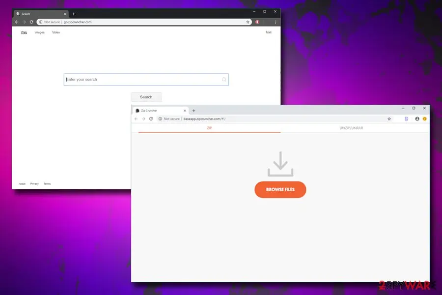 Zip Cruncher: adware with browser hijacking capabilities