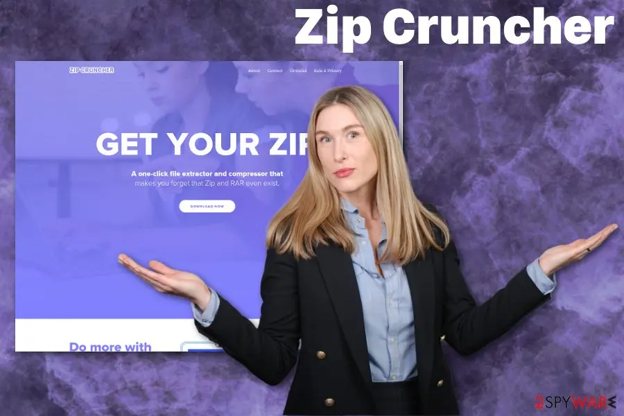 Screenshot of Zip Cruncher: adware