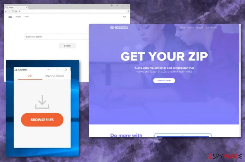 Screenshot of Zip Cruncher: virus