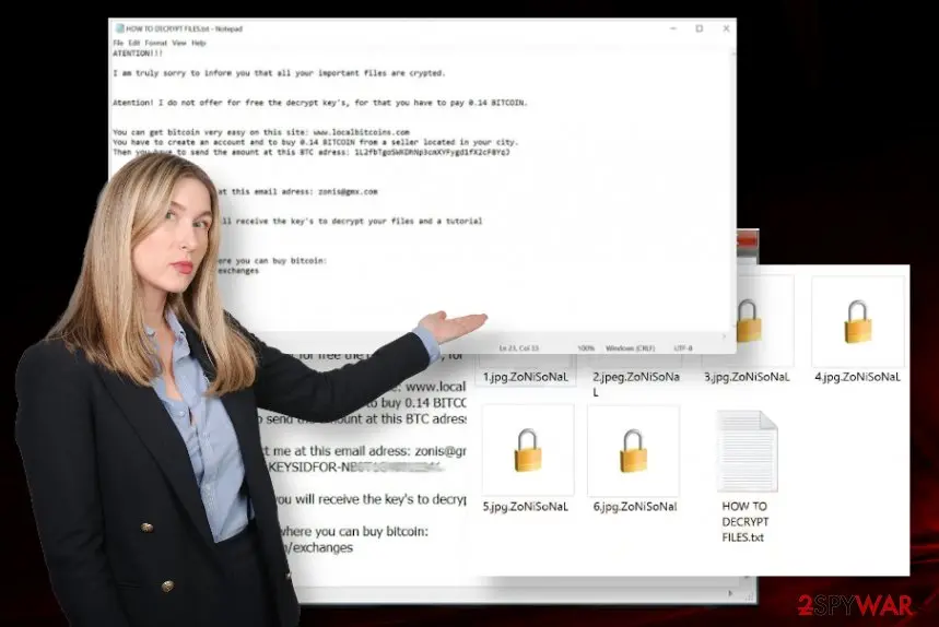 ZoNiSoNaL ransomware: zonisonal cryptovirus