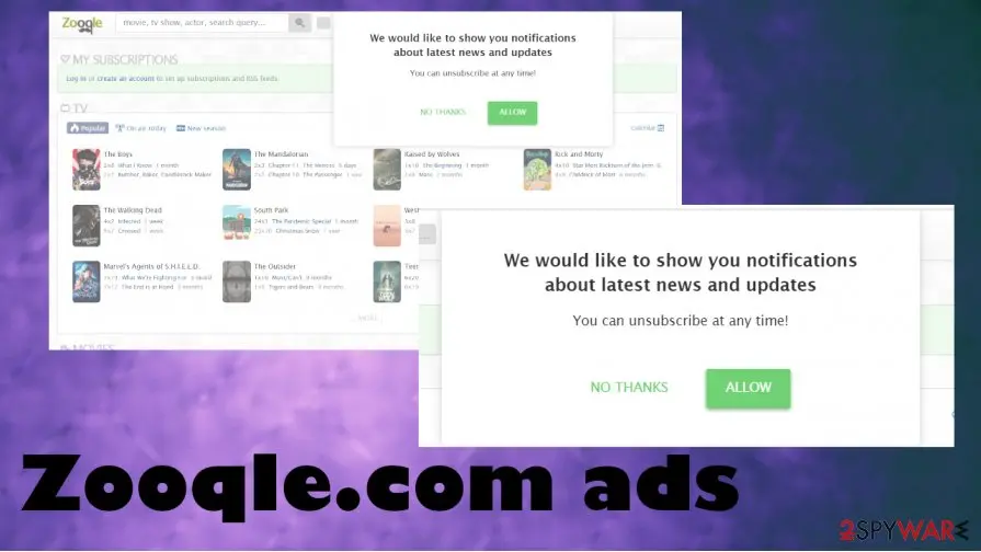 Zooqle.com ads: zooqle com virus
