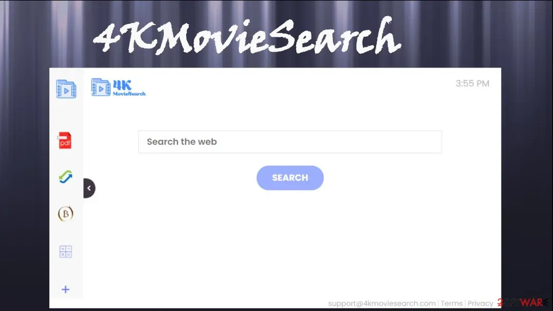 Screenshot of 4KMovieSearch: browser hijacker