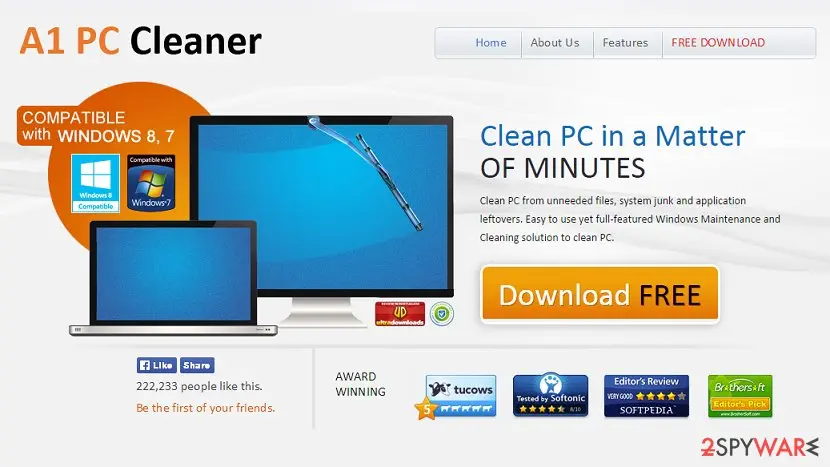 Screenshot of A1PCCleaner: screenshot