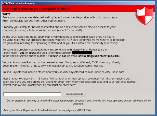 ACCDFISA Protection Program: screenshot