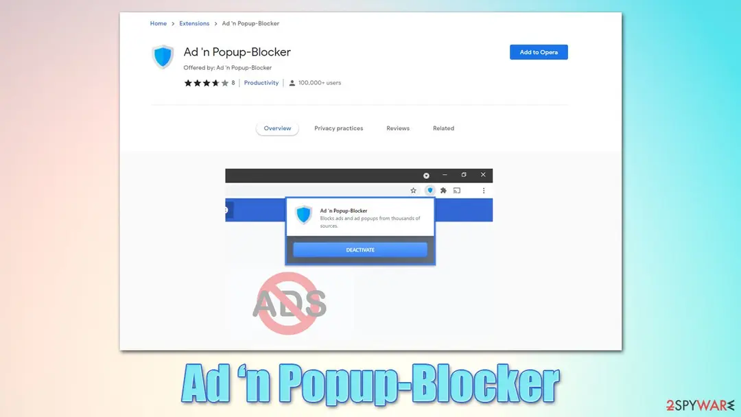 Ad' n Popup-Blocker: ad n popup blocker adware