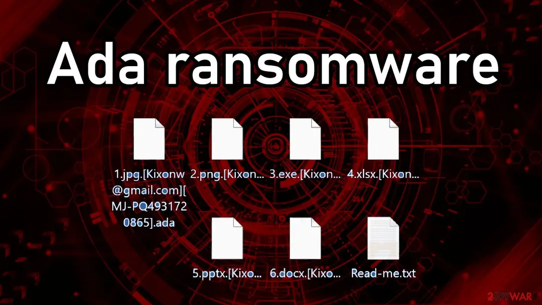 Screenshot of Ada: ransomware